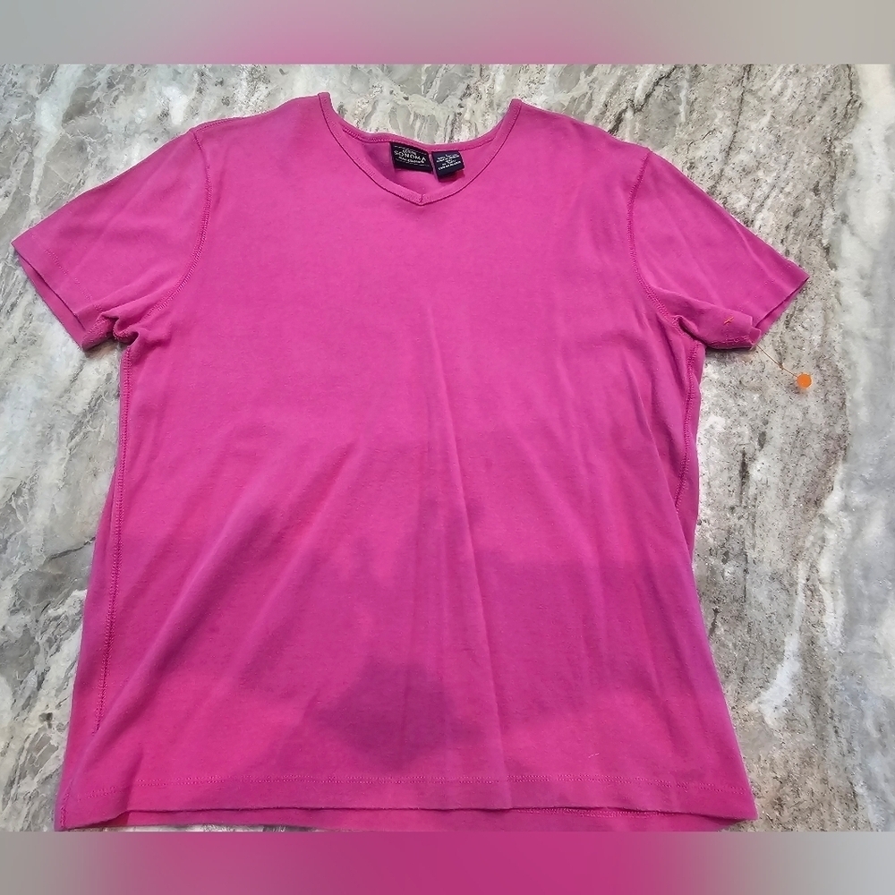 Genuine Sonoma Jean Co Pink Cotton T-Shirt Women’s Size L Short Sleeve Crew Neck